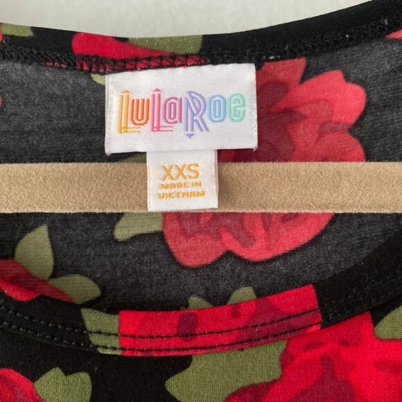 LuLa Roe XXS Simple Comfortable Red Rose Tunic - Picture 6 of 15